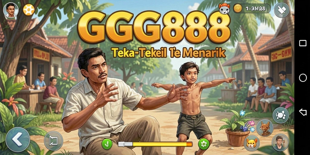Tampilan gameplay GGG888 yang penuh warna dan menantang teka-teki.