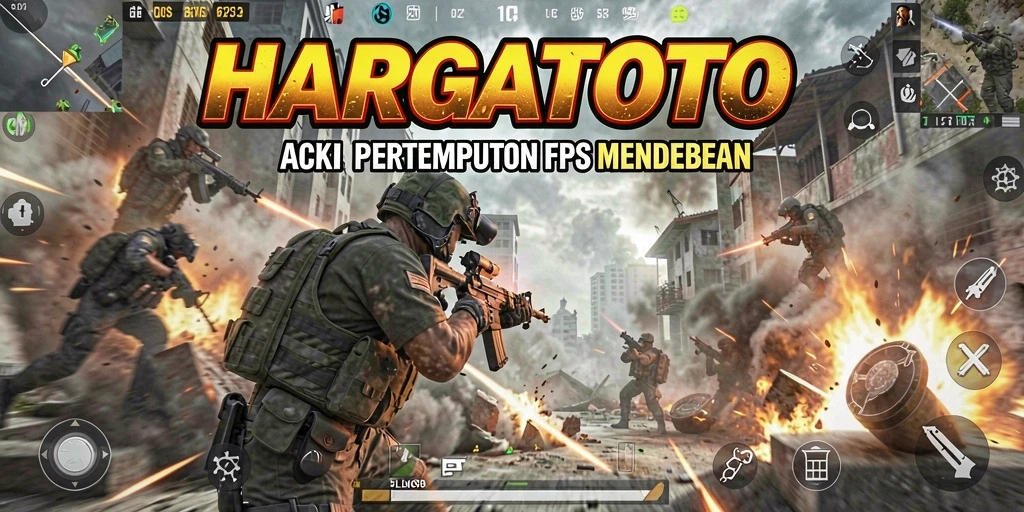 Screenshot gameplay HARGATOTO menampilkan aksi tembak-menembak yang mendebarkan.