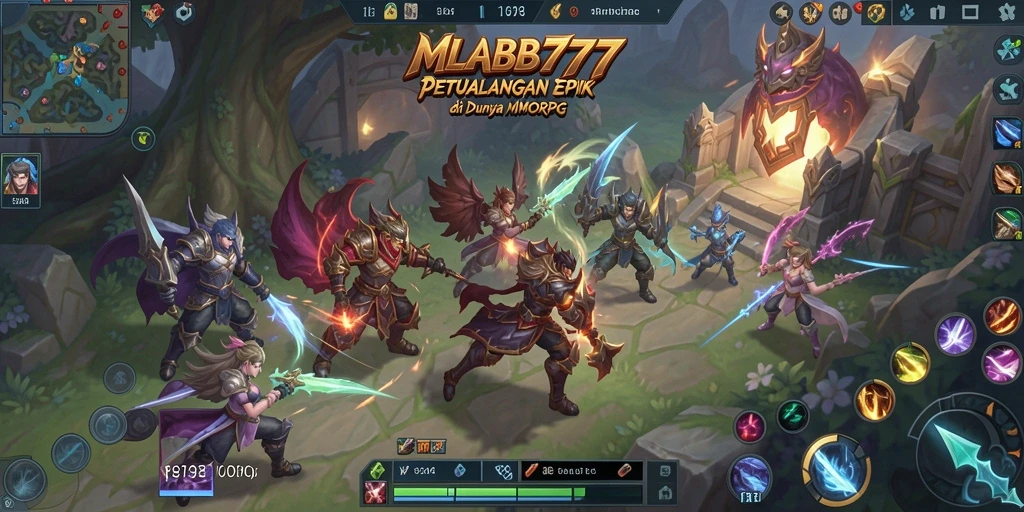 Tampilan seru gameplay MLBB777 yang menampilkan aksi pertempuran epik.