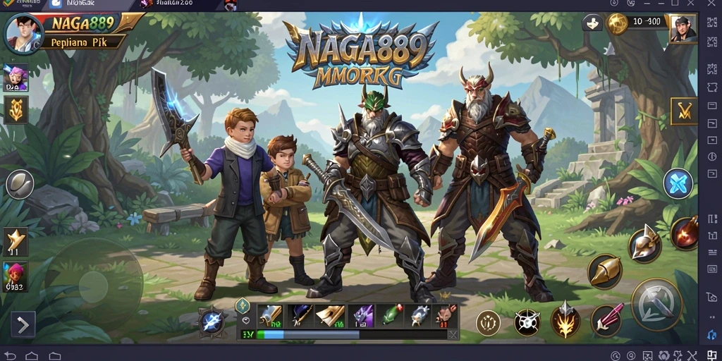 Screenshot dari gameplay <strong>NAGA889</strong> menampilkan aksi pertempuran hebat dengan pemain lain.