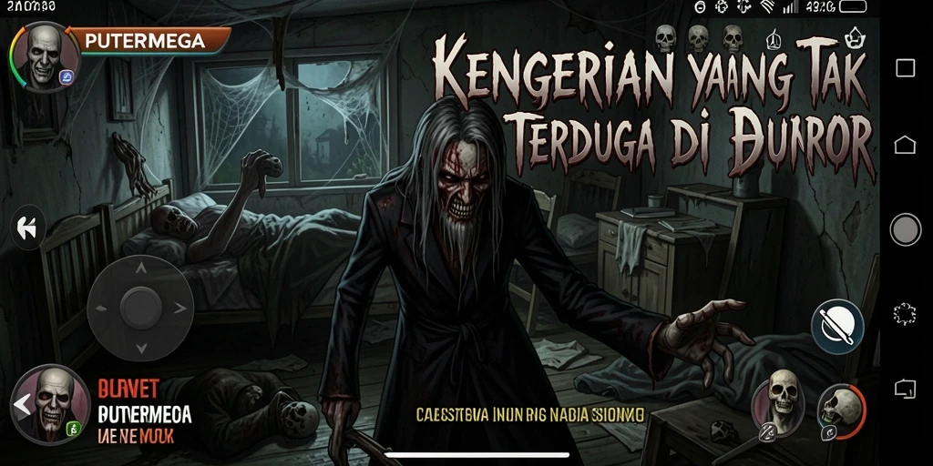 Tangkapan layar menunjukkan suasana mencekam dalam gameplay PUTERMEGA.
