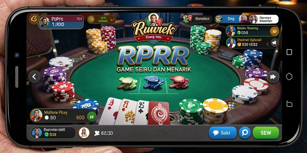 Gameplay seru RPRR menunjukkan kompetisi Poker yang menegangkan.