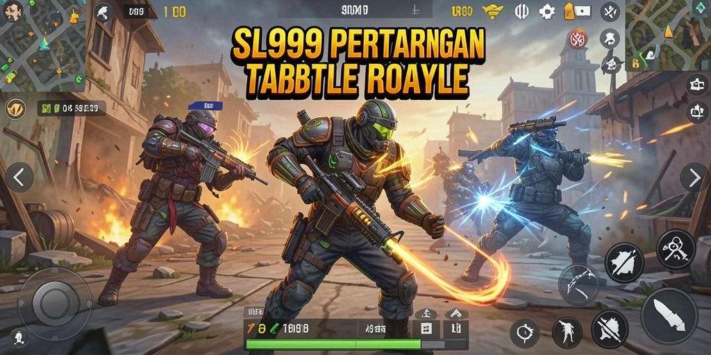 Tampilan gameplay SL999 yang seru dalam pertarungan Battle Royale.