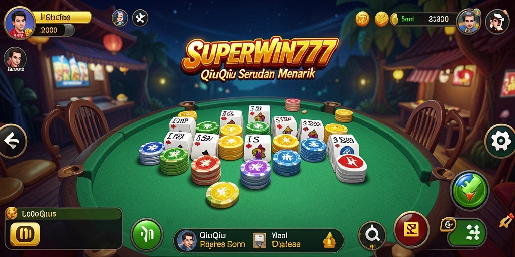 Tangkapan layar SUPERWIN777 menampilkan aksi seru permainan QiuQiu.
