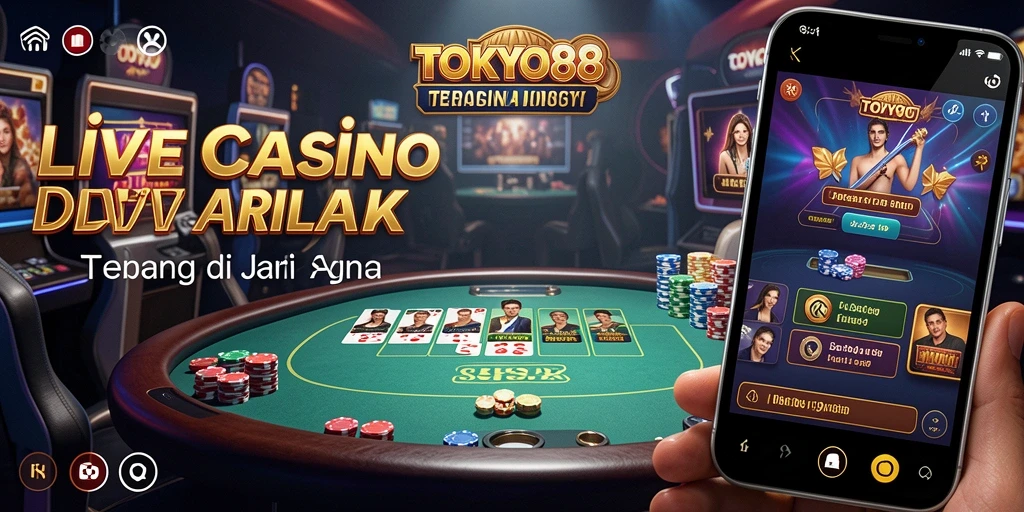 Tampilan gameplay Live Casino yang mendebarkan di TOKYO88.