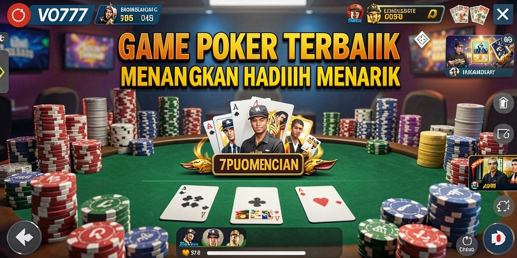 Tangkapan layar gameplay VO777 yang menampilkan aksi seru permainan Poker.